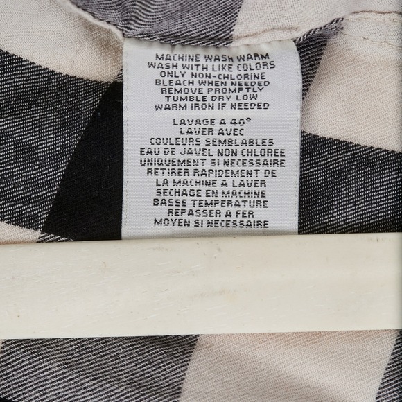 Denim & Supply RalphLauren Men's Black White Plaid Flannel Shirt Size M Cotton - Picture 8 of 13